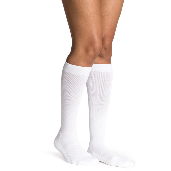 sigvaris dynaven cushioned compression socks white