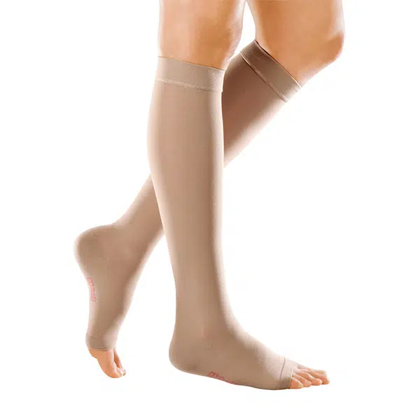 Mediven Forte Calf High Compression Stockings caramel color