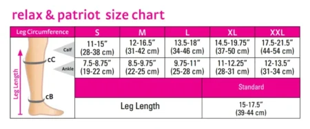 medi duomed patriot size chart