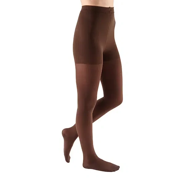 mediven comfort pantyhose closed toe chocolate color