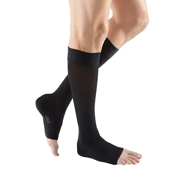 mediven plus calf open toe black color
