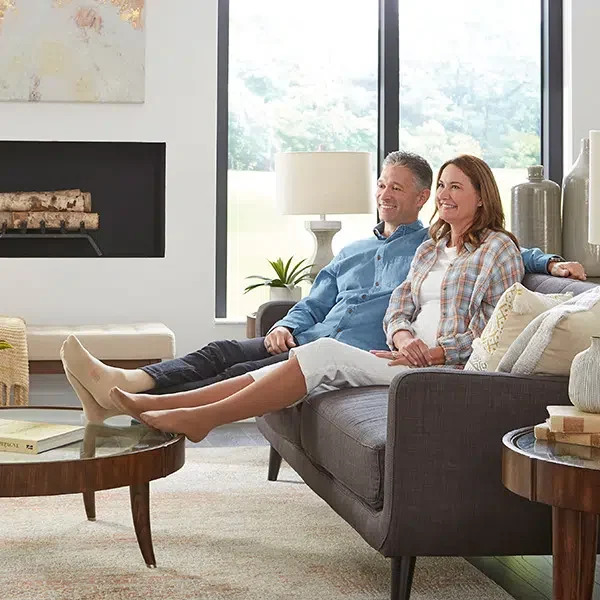 mediven for men classic couple sitting on couch