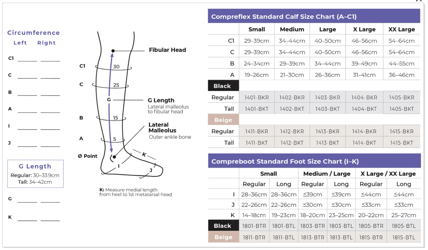 Sigvaris Compreflex Standard Calf & Foot - Adaptive Direct