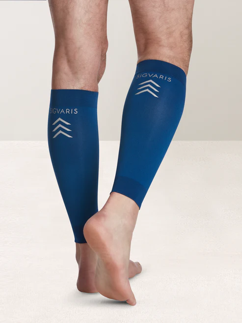Sigvaris Mens Performance Sleeves Calf blue back