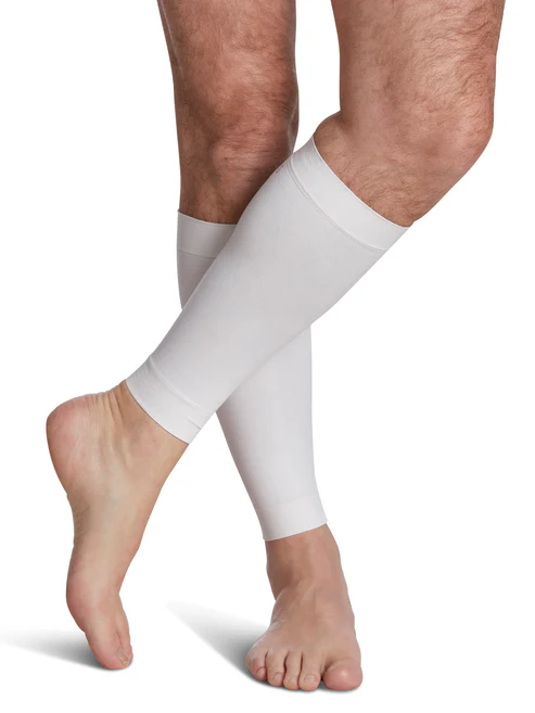 Sigvaris Mens Performance Sleeves Calf white
