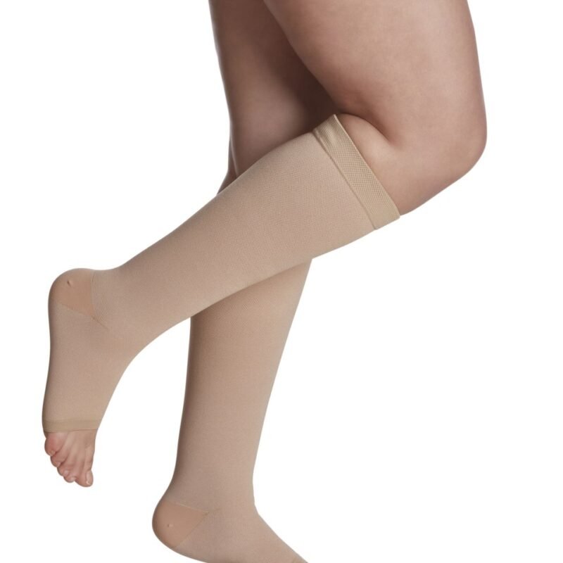 Sigvaris Women’s Natural Rubber Calf Open-Toe beige