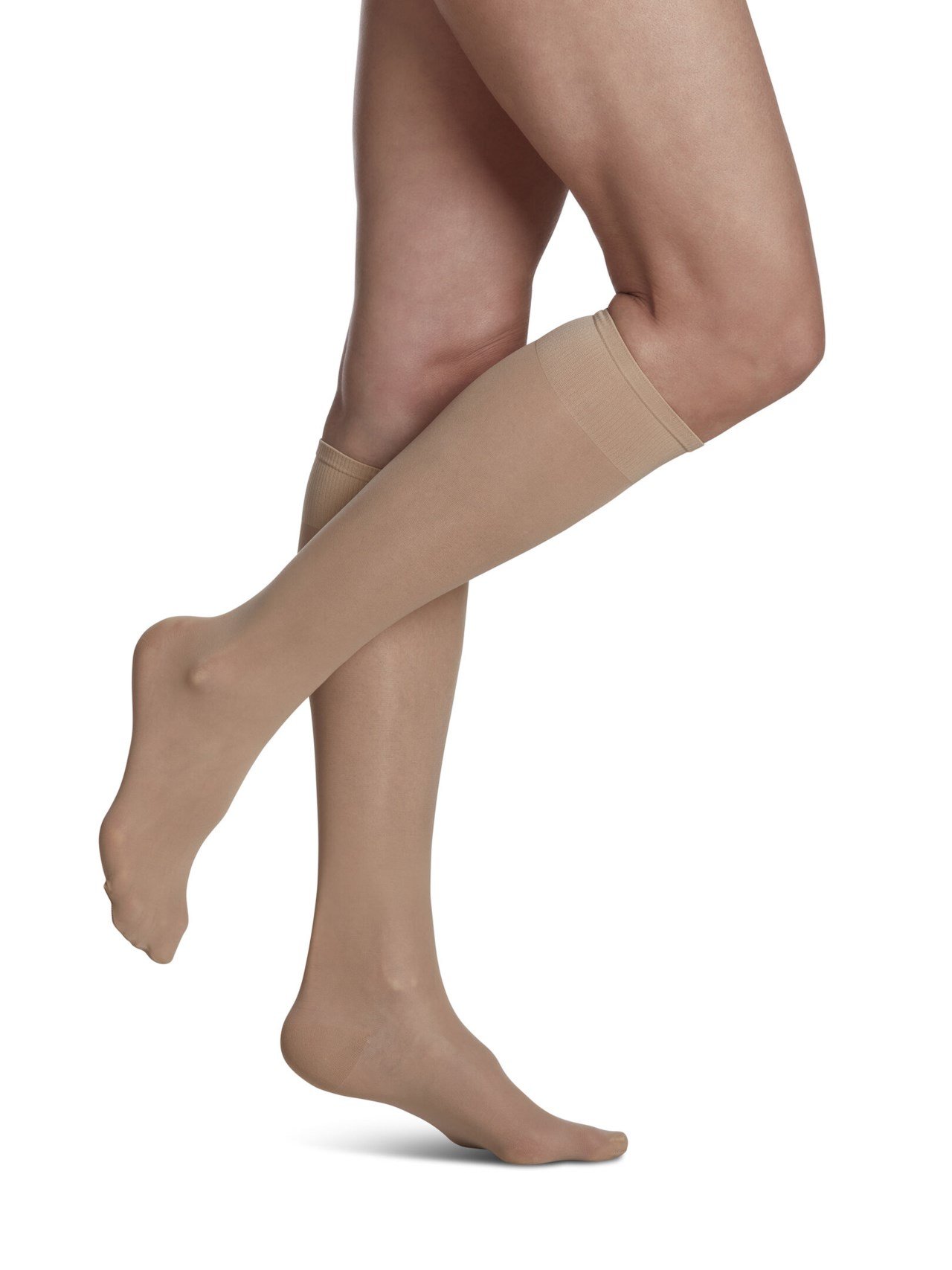 Sigvaris Womens Sheer Fashion Calf compression stockings honey color