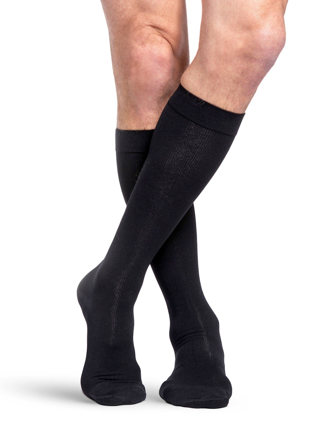 sigvaris essential cotton compression stockings for men black color