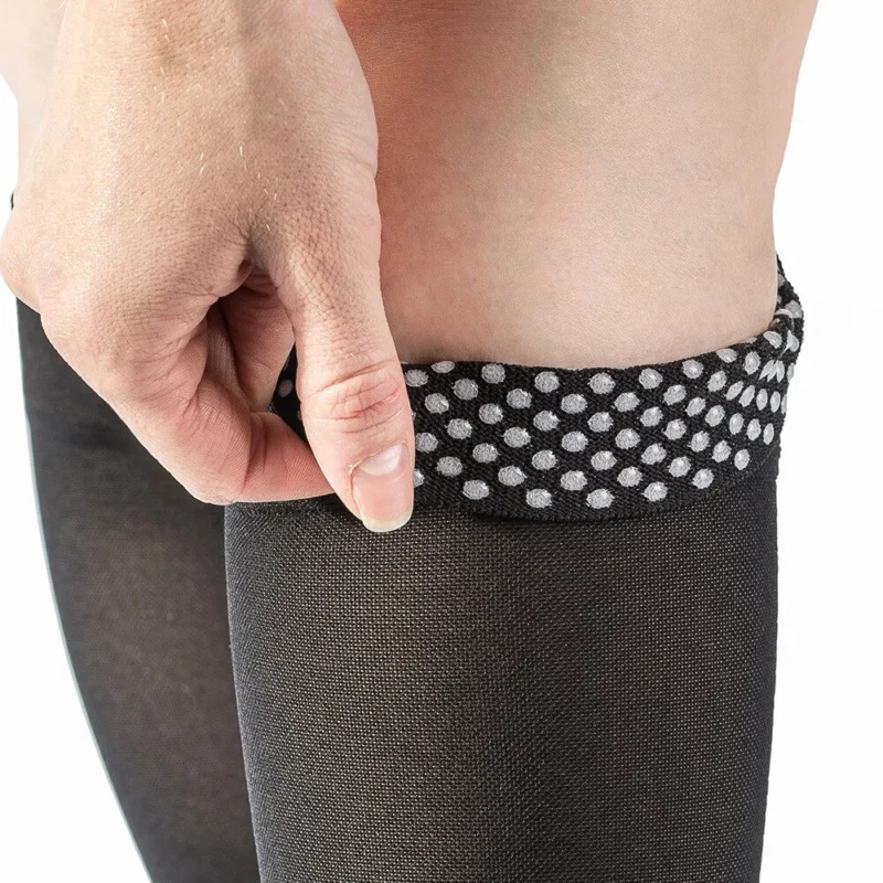 Sigvaris Women's Essential Opaque Calf with Grip-Top close up